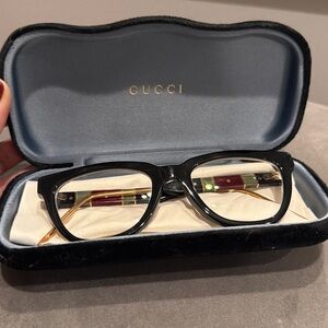 Gucci  Black and Gold Women's Glasses